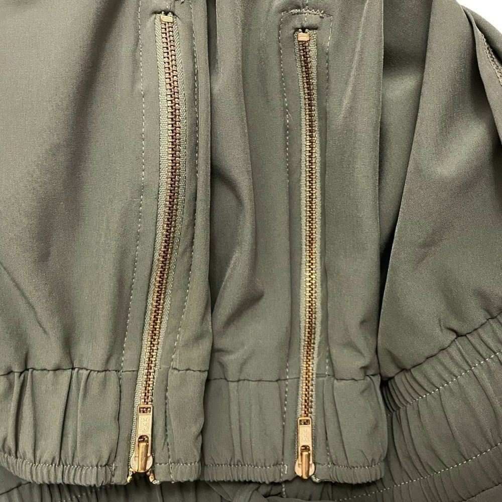 Albion Fit Cap Sleeve Active Jumpsuit Olive Green Elastic Waist Onepiece Size XS - Picture 8 of 11